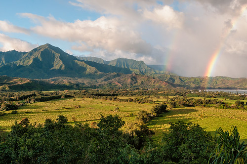 travel usa clouds outdoors hawaii bay rainbow nikon kauai hi nikkor hanalei princeville 1735mm d300 diegotabango