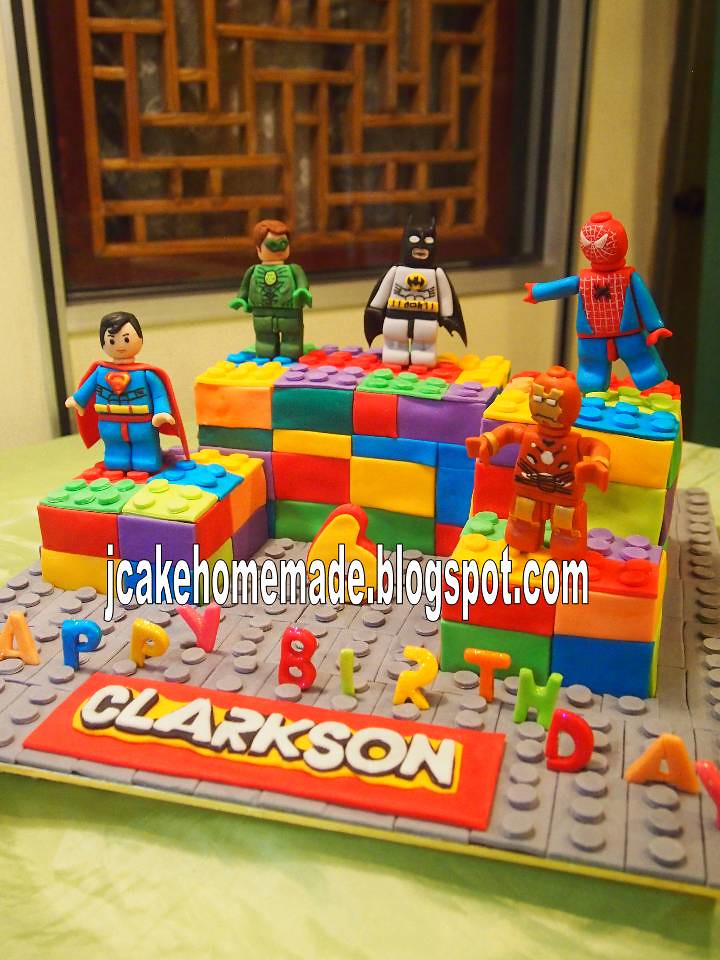 The League of Lego Superheroes cake