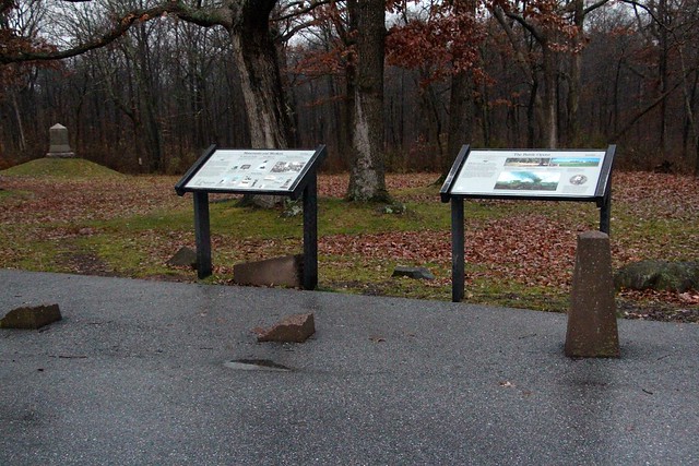 The first two markers in the wayside review project. Reynolds marker in left background