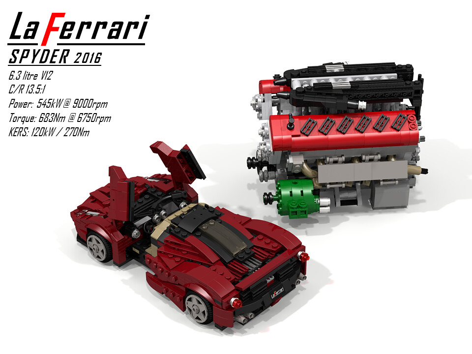 Ferrari LaFerrari Spider (2016) + UCS V12 Engine