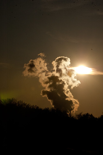 cloud sunrise dawn steam lensflare