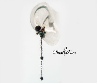 Gothic black ear cuff | The pendant of this ear cuff can be … | Flickr