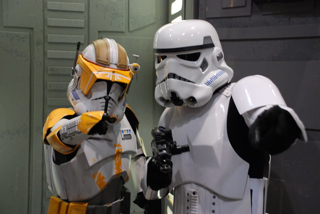 Commander Cody and a Stormtrooper on the Death Star