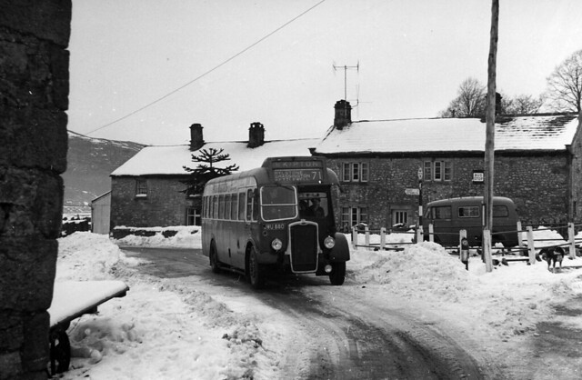 West Yorkshire Bristol LL5G  JWU 880 in snow at Conistone in the Yorkshire Dales