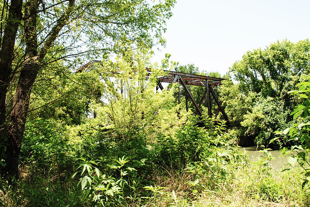 1903 Through Truss Railroad Bridge over Richland Creek, West of I-45, Richland, Texas 1206091324