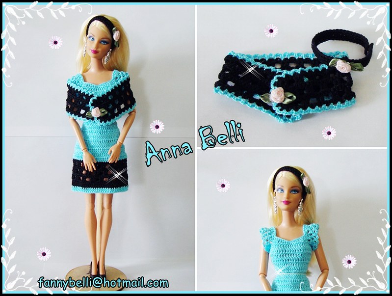 ROUPAS PARA BARBIE DE CROCHÊ  Barbie crochet gown, Crochet barbie