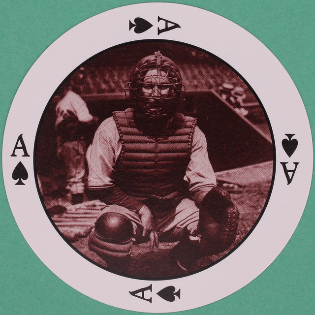 Major League Baseball Round Playing Card Ace of Spades