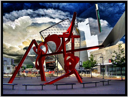 Abstract View ~ Frederic C. Hamilton Building, Under Construction ~ 2006  Denver Art Museum Colorado by Bill Badzo, 2006 October: The completion and opening date of a major expansion, the Frederic C. Hamilton buildin