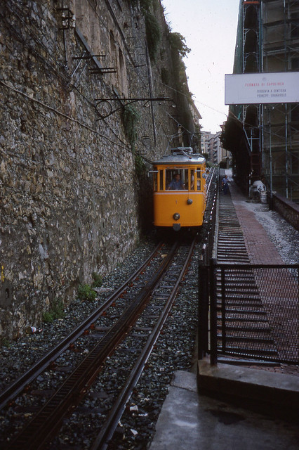 JHM-1976-1659 - Italie, Gènes (Genova), tramway à crémaillère