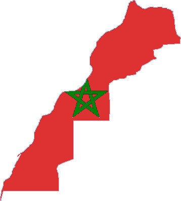 خارطة المغرب ملونة بألوان العلم المغربي | خارطة المغرب ملونة… | Flickr