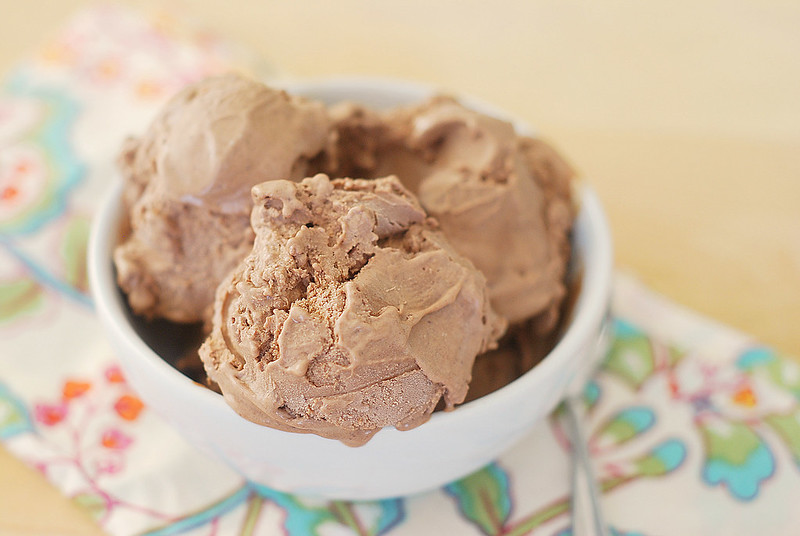 Chocolate Ganache Ice Cream - rich chocolate ice cream made from only a few simple ingredients. You'll never go back to buying chocolate ice cream again!