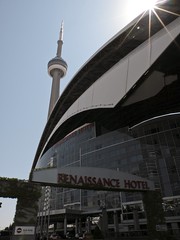 Renaissance Hotel at Rogers Centre and CN Tower, Toronto, ON