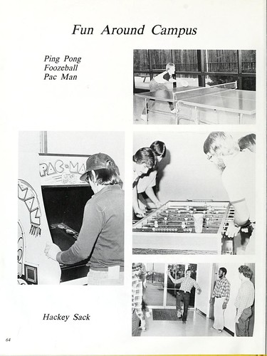 yearbook pingpong pacman foosball 1980s hackysack yearbooks annuals rowancabarruscommunitycollege rowantechnicalcollege