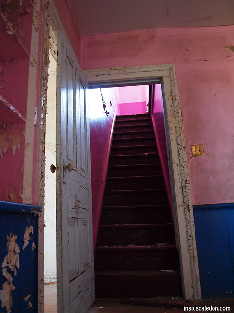Stairway Inside the Abandoned House in Caledon, Ontario