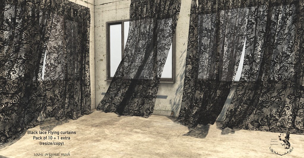 lace overlay blackout curtains