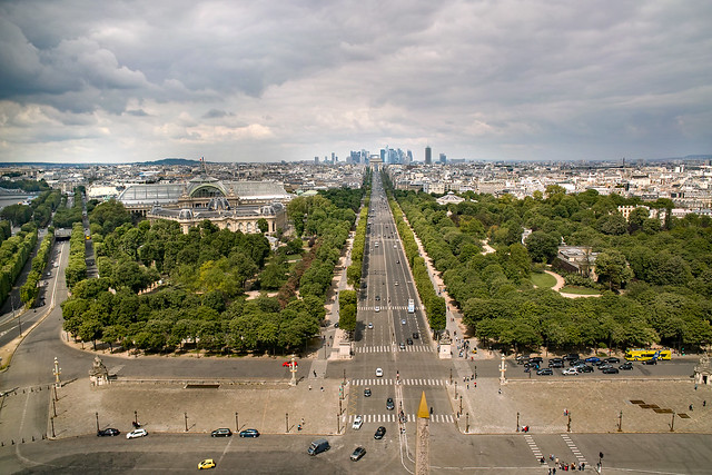 Champs-Elysées von oben