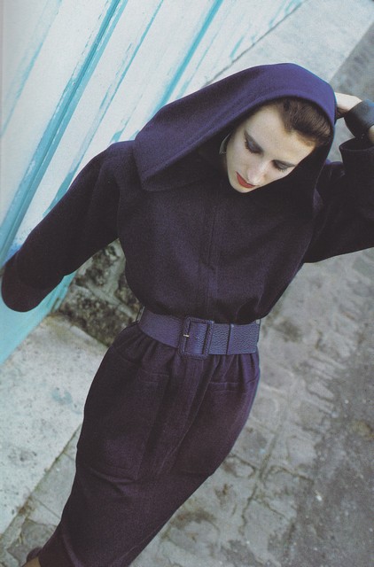 1985 - Vogue France - Violetta Sanchez in Yves Saint Laurent