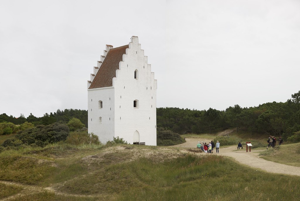 The Sand Covered Church of St. Lawrence in Skagen, Denmark