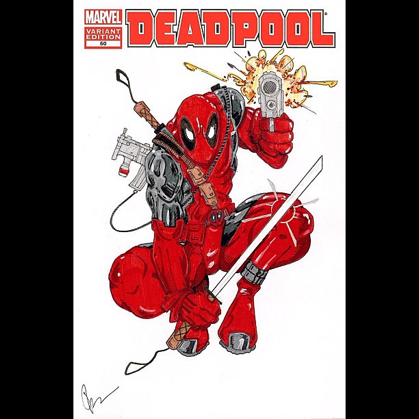 A clearer version of the Deadpool cover. #instagram #deadp…