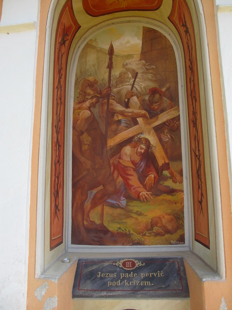 Jesus stumbles, Kalvarija, Smlednik, Slovenia