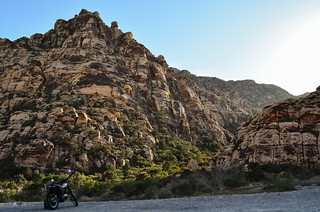 Motorcycle at Red Rock Canyon, Las Vegas, Nevada