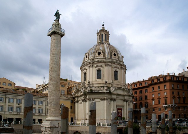 Rom, SS. Nome di Maria und Trajanssäule (Trajan's column)