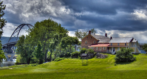 hdr raw landscape usa bridge clouds summer house museum yextvermont