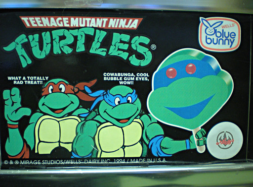 Blue Bunny :: Teenage Mutant Ninja Turtle 'Face' Bars - vendor sticker i (( 1994 )) by tOkKa