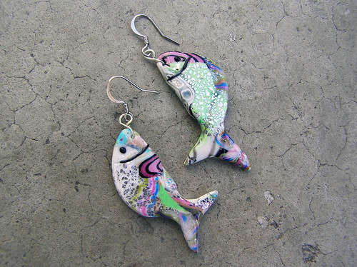 Fishy | Polymer clay handmade earrings. | Alenka | Flickr
