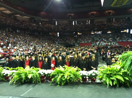 View from the commencement stage: CALS students await diplomas