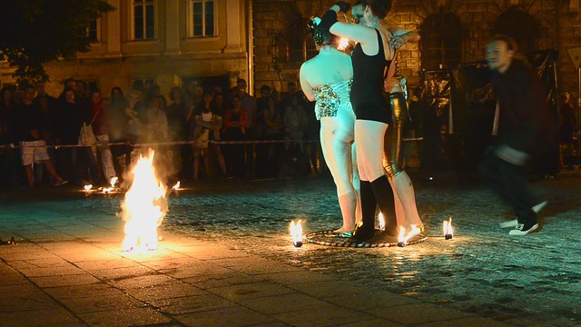 City Lights - Fire Theatre performance in Stettin, Poland, June 2012 - Stettin4everFireTheatre