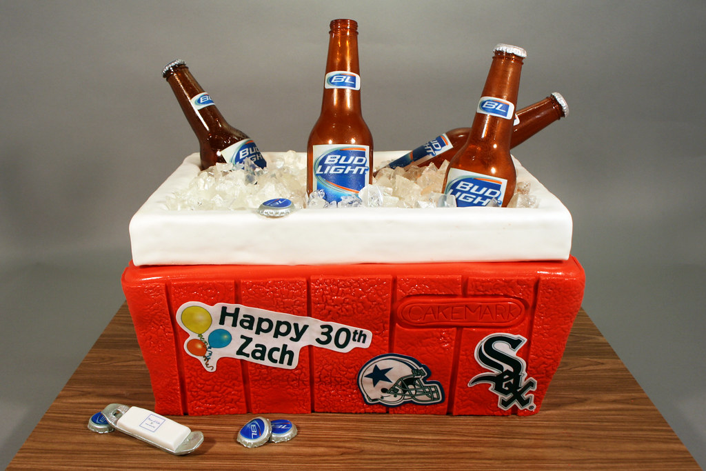Beer Cooler 30th Birthday Cake.