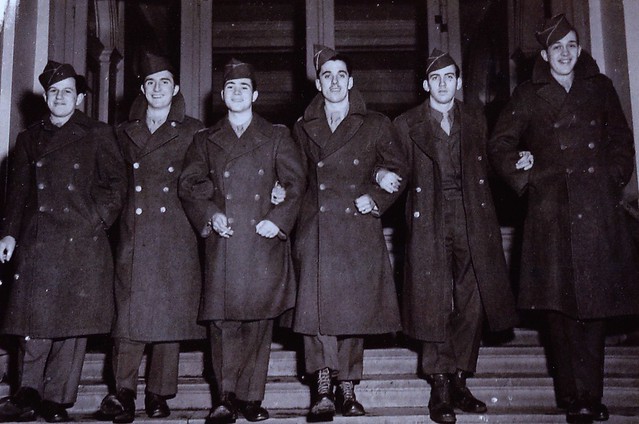 My Father, James Arthur Longmore (Third from Left) in Front of the Palmengarten, Frankfurt aum Main, Germany, 1945