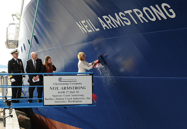 USNS Armstrong is christened.