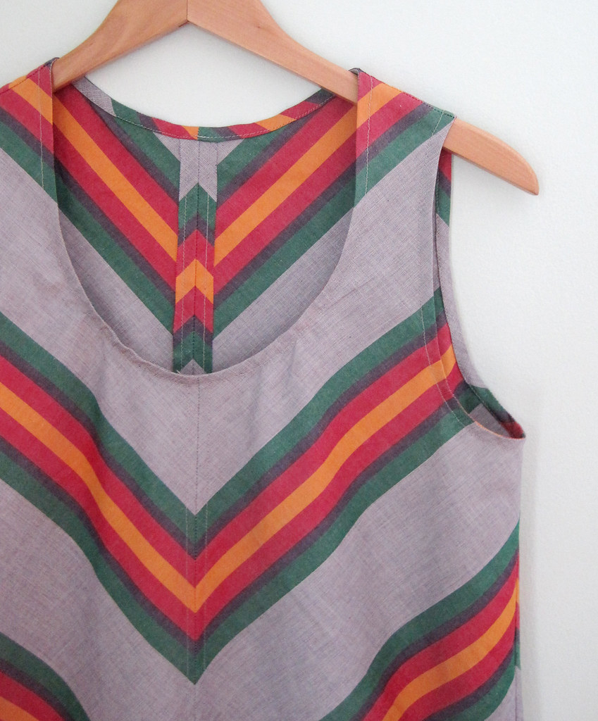 chevron dress | Used the Wiksten tank dress pattern and a st… | Flickr