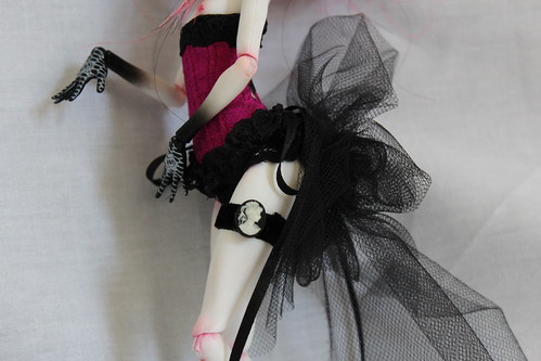 Close up of the garter and bustle | by OwlVs.Dove