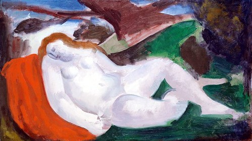 Meninsky, Bernard (1891-1950) - 1945-50 Sleeping Woman in a Landscape (Tate Collection, London, UK)