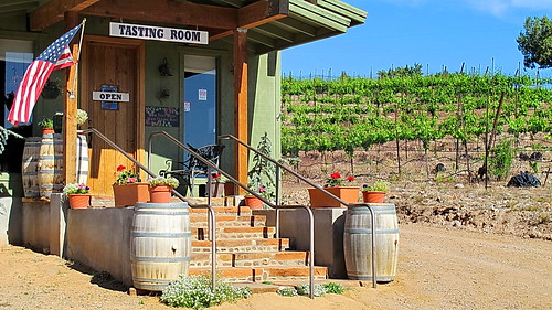 Javelina Leap Winery - tasting room entrance and vineyard - Page Springs | by Al_HikesAZ