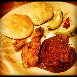 Enjoying A Delicious Belizean Lunch Stew Chicken Retried Flickr
