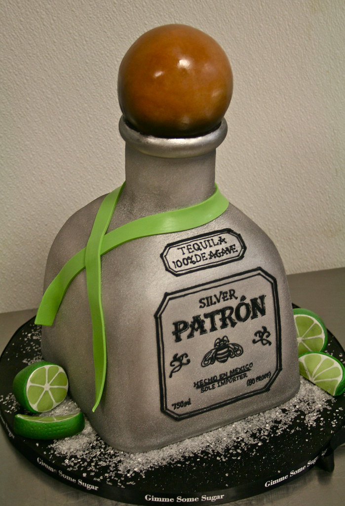 SHOTS! Shaped Patron bottle Cake! Flickr