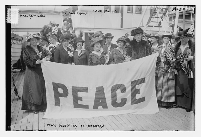 Peace Delegates on NOORDAM -- Mrs. P. Lawrence, Jane Addams, Anna Molloy  (LOC)