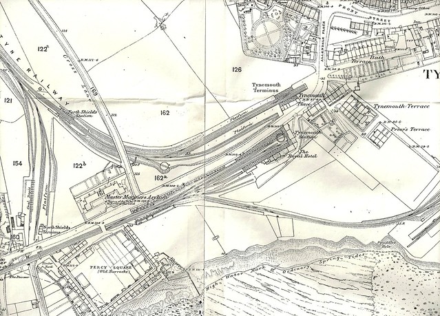 Map from c.1865 showing the FOUR stations that preceded the NER 1882 station