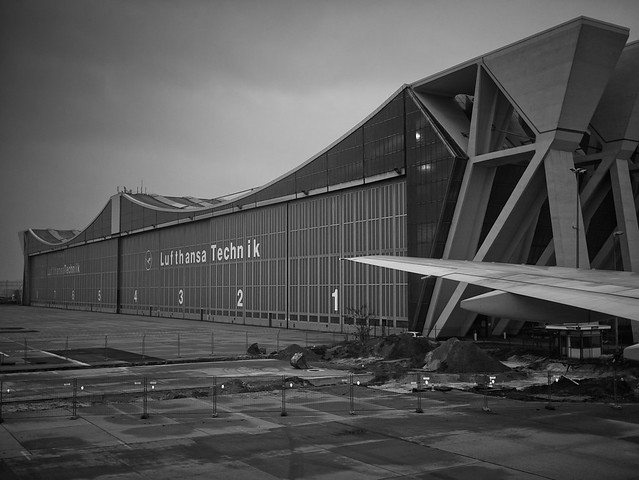 Lufthansa hangar at Amsterdam Airport Schiphol