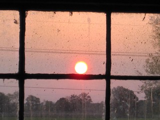 Sunrise Through the Cotton Gin Window
