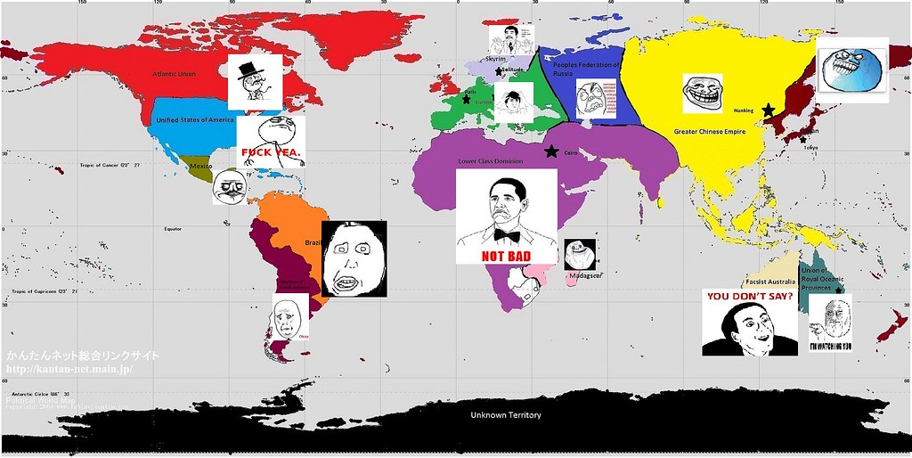 Alternate World Map In Rage Faces Go Ahead And Criticize H Flickr