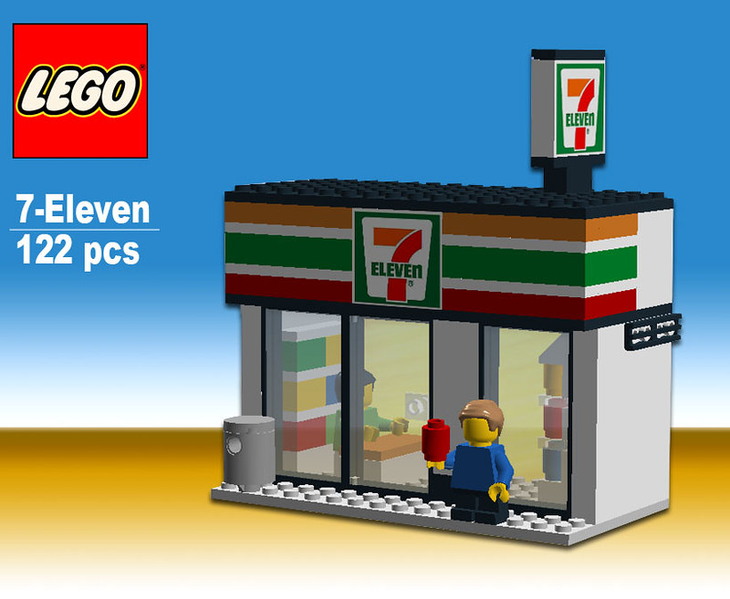Victor ik draag kleding Vermelding Lego 7-Eleven Mini Store | MOC 7-Eleven store. Used 122 bric… | Flickr