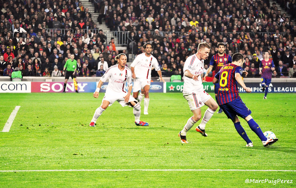 Centrada d'Iniesta als quarts de final de la Champions Lea… - Flickr