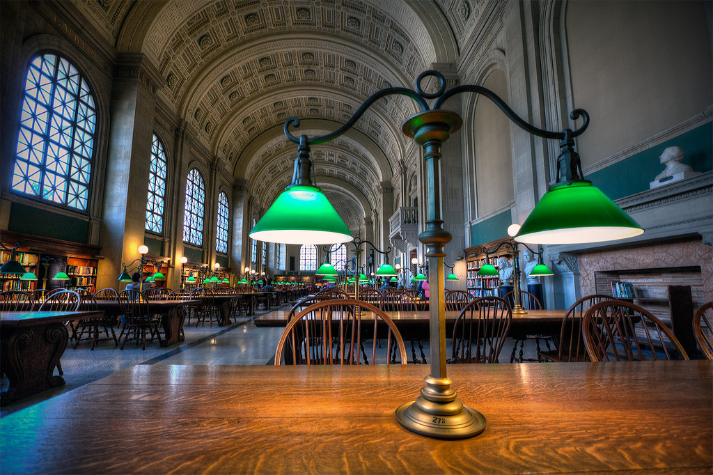 The Lamps at Boston Public Library (Single HDR), Boston Pub…