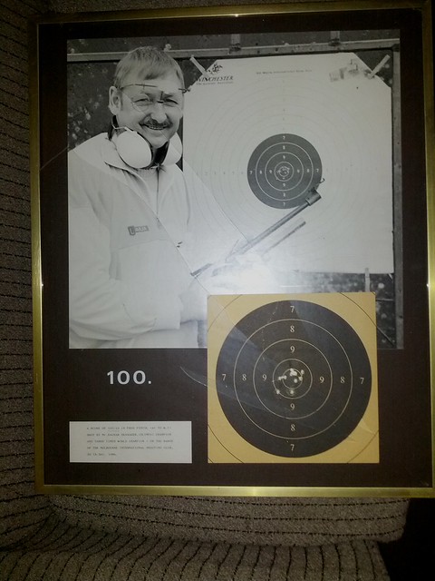 Ragnar Skanåker scores a 100 at Melbourne International Shooting Club in 1986