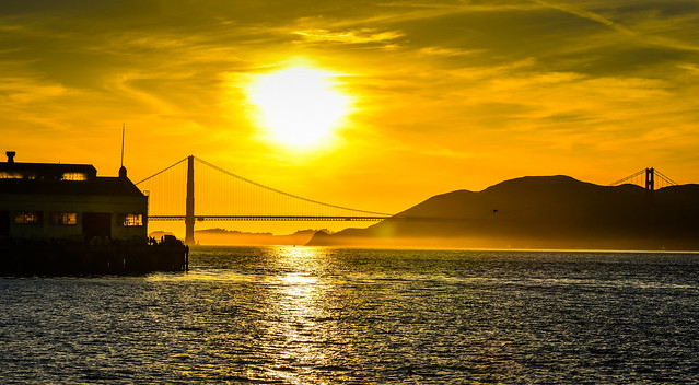 Golden Gate Bridge at Sunset - San Francisco CA